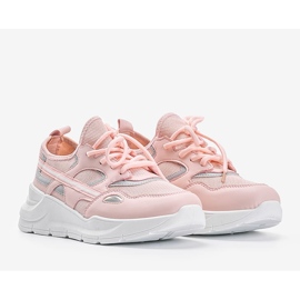 Różowe sneakersy sportowe Lativia białe 3