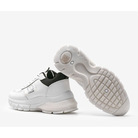 Biało-czarne sneakersy sportowe Dana białe 3