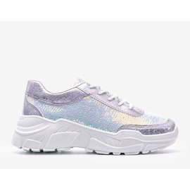 Srebrne obuwie sportowe damskie Carson srebrny 1