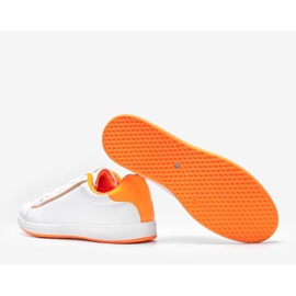 Białe tenisówki damskie Neon Orange Carol 2