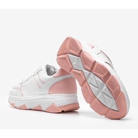 Biało różowe sneakersy Julissa białe 3