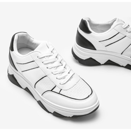 Biało czarne sneakersy Julissa białe 2