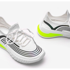 Białe wsuwane obuwie sportowe z holograficznym wzorem Delaney 2