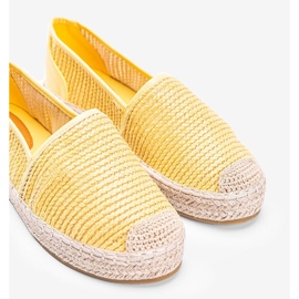 Żółte espadryle plecione Carly 1