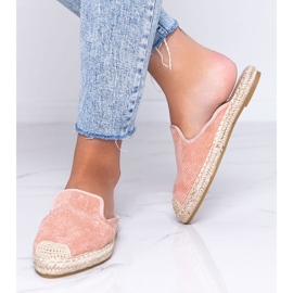 Różowe klapki z zabudowanym przodem Kinshasa 1