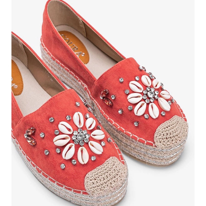 Pomarańczowe espadryle na grubej podeszwie Mrs Nicki 1