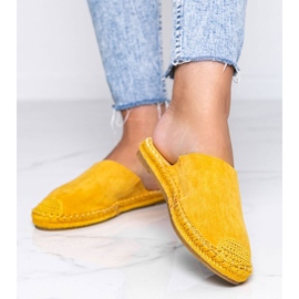 Musztardowe klapki zabudowane Wenus żółte 1