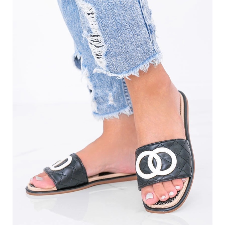 Czarne klapki damskie Ypsy 1