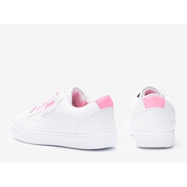 Biało różowe sneakersy Boomshom białe 1