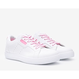 Biało różowe sneakersy Boomshom białe 2