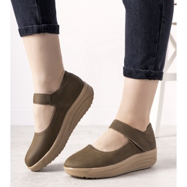 Brązowe półbuty na grubej podeszwie Lumen 1