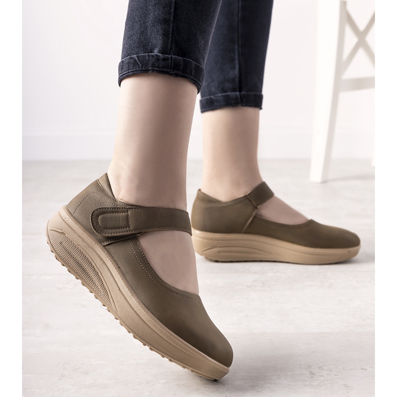 Brązowe półbuty na grubej podeszwie Lumen 2