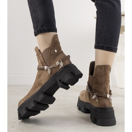 Brązowe botki z bransoletką Fearless 1