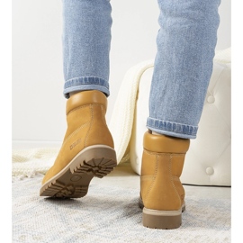 Camelowe traperki damskie Big Star Amitee brązowe 2