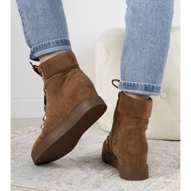 Camelowe sneakersy zimowe Carmona brązowe 2