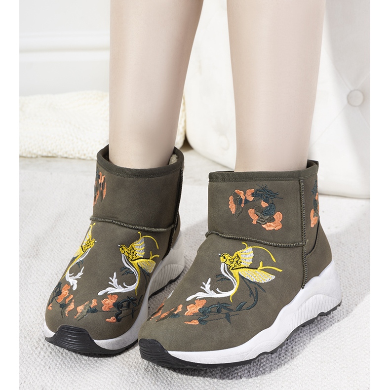 Zielone śniegowce z haftem Jamila 1