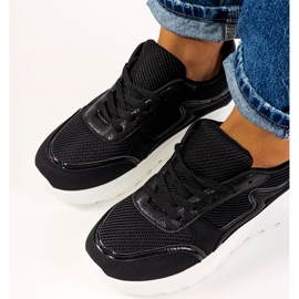 Czarne sneakersy damskie Basemat 1