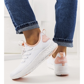 Biało różowe obuwie sportowe Lenna białe 1