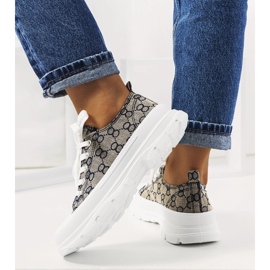 Niebiesko beżowe trampki Waters beżowy 1