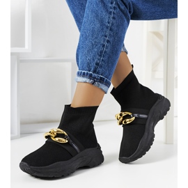 Czarne wysokie sneakersy Martina 1