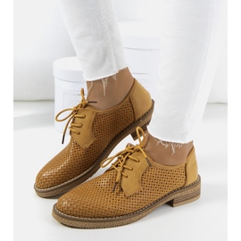 Brązowe oksfordki ażurowe Ortensia 1