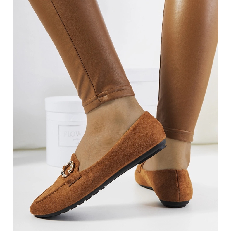 Brązowe mokasyny damskie Leila 1