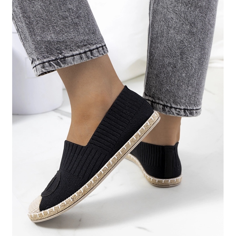 Czarne espadryle damskie Dean 1