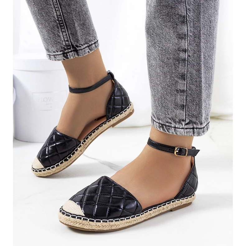 Czarne espadryle Faiza 1