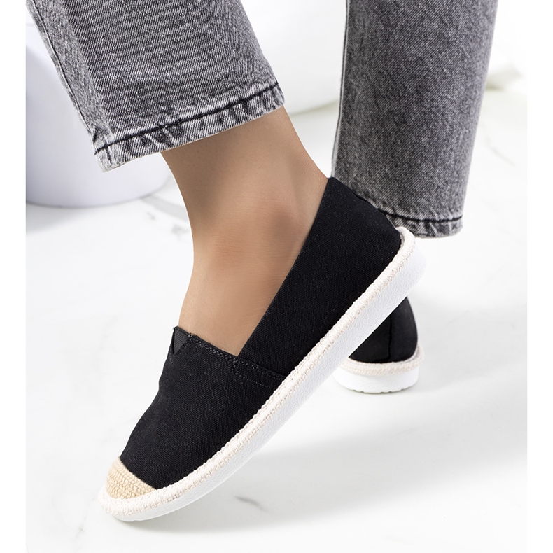 Czarne espadryle damskie Tanner 1