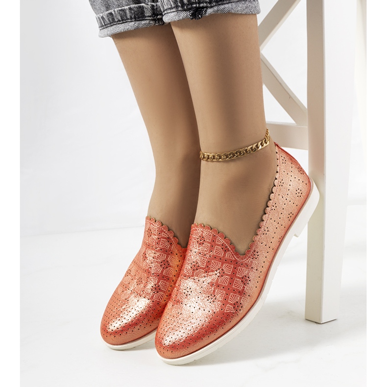 Czerwone mokasyny damskie Girvan 1