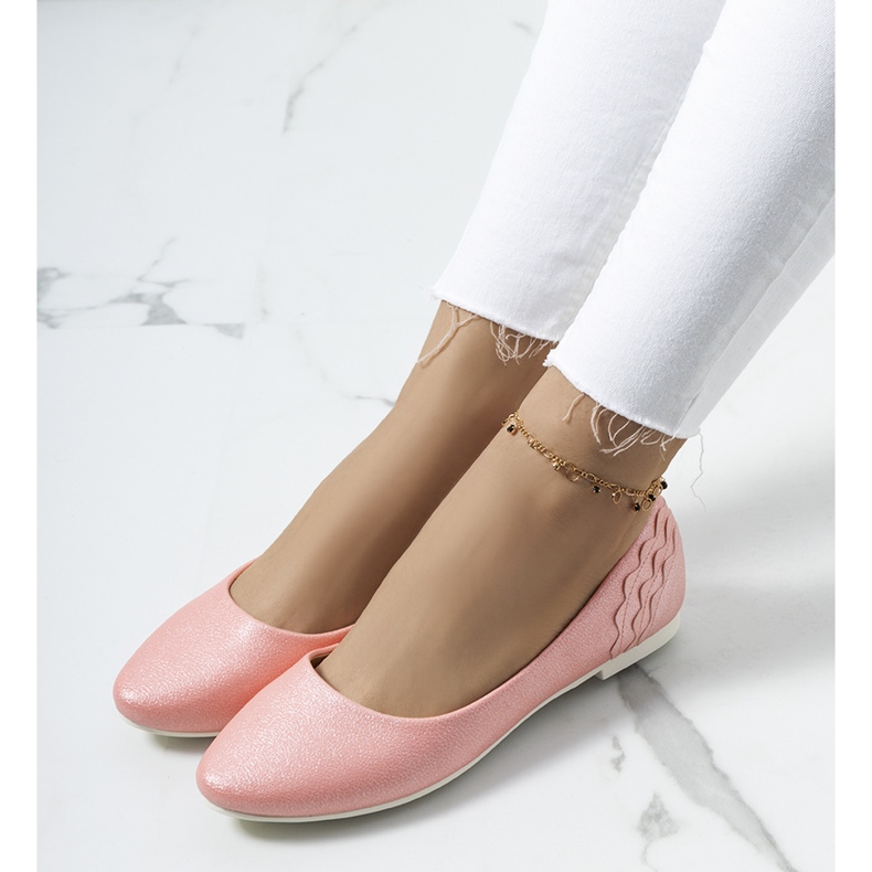 Różowe błyszczące baleriny Filippa 1