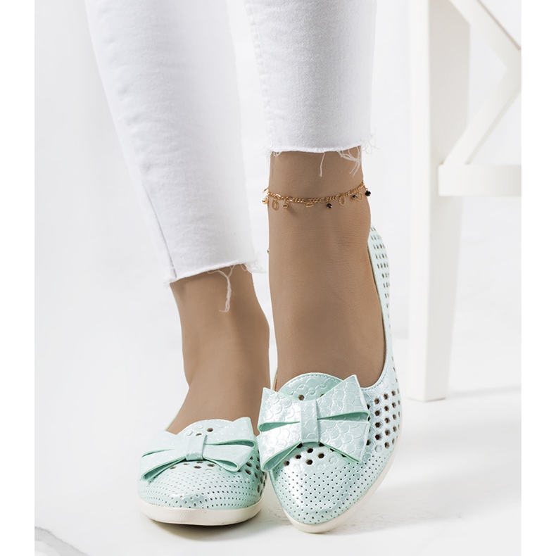 Zielone błyszczące baleriny Binney 1