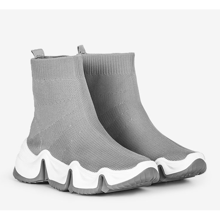 Szare wysokie sneakersy Barnetta 1