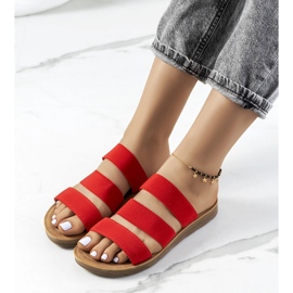 Czerwone klapki damskie Cremik 1