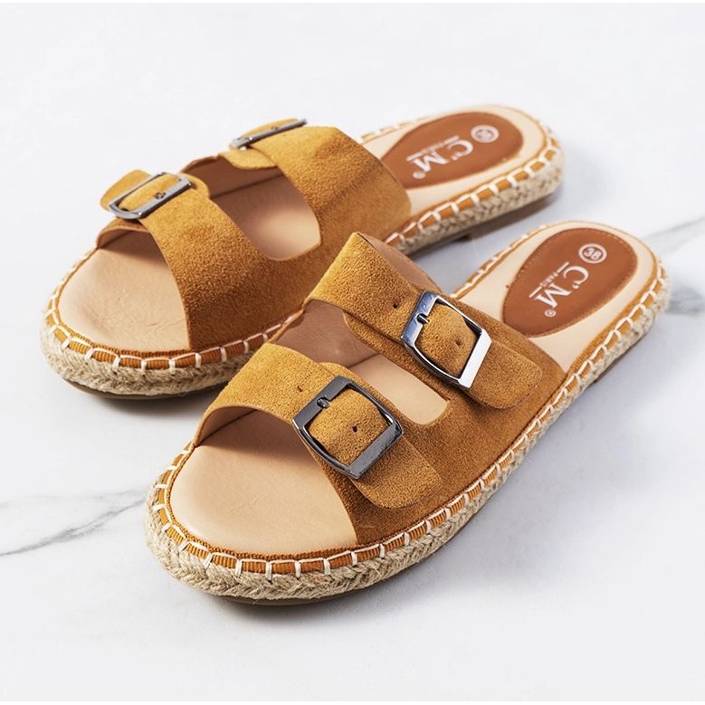 Brązowe klapki damskie Finnan 1