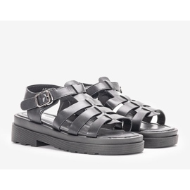 Czarne sandały damskie Bradama 1