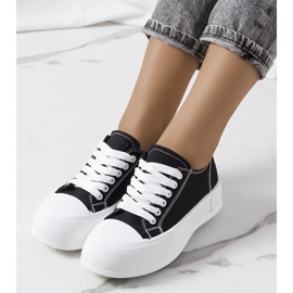 Czarne trampki na platformie Louisal 1