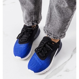 Granatowe sneakersy sportowe Glaner czarne 1