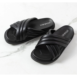 Czarne klapki na platformie Daintree 1