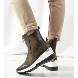 Zielone sneakersy na koturnie Triaca 1