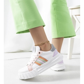 Białe trampki na platformie Prinsep 1