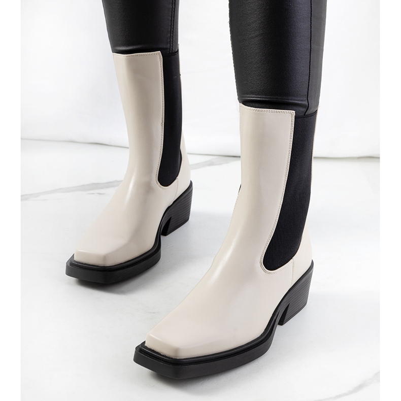 Beżowe botki Maret beżowy 1