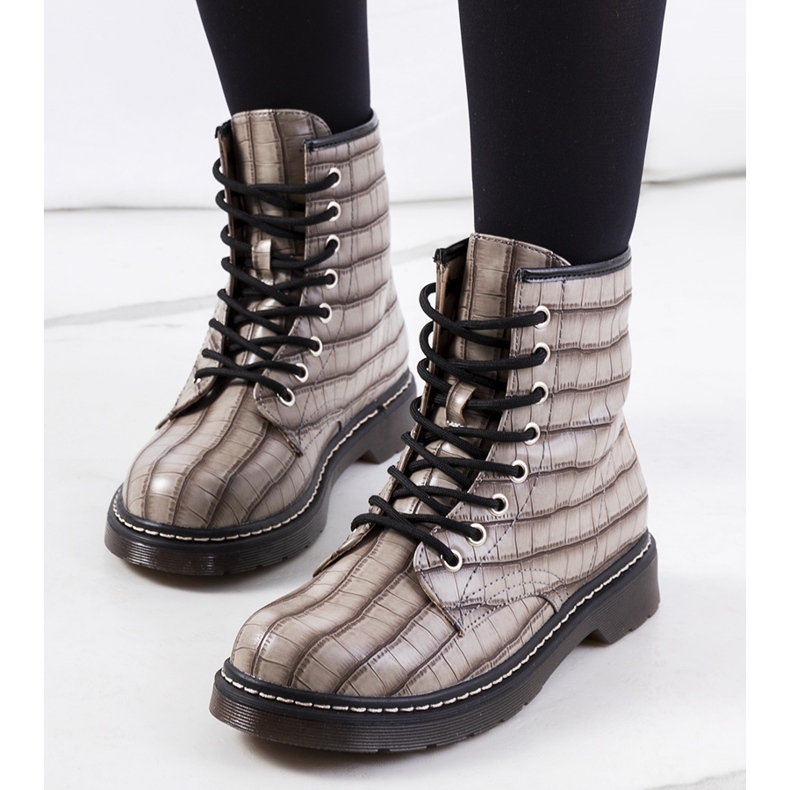 Szare traperki damskie Norte 1