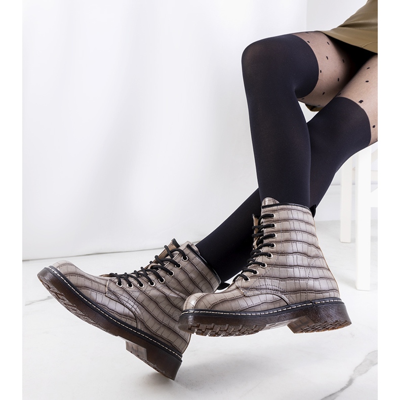 Szare traperki damskie Norte 2