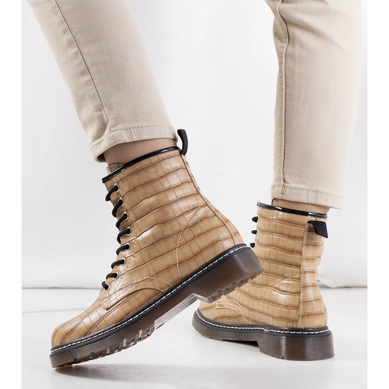 Brązowe traperki damskie Norte 1