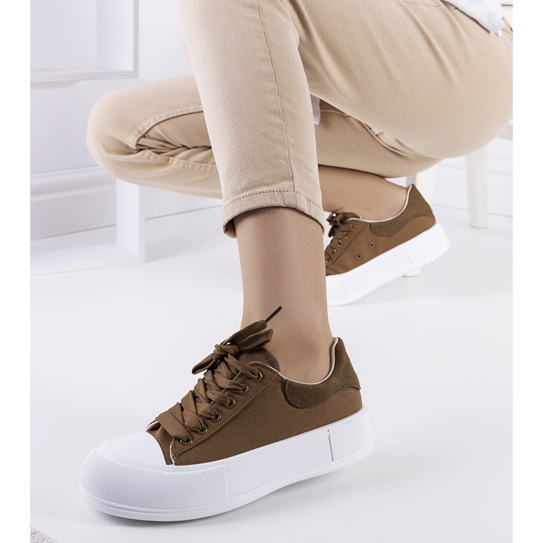 Zielone trampki na platformie Kilkenny 1