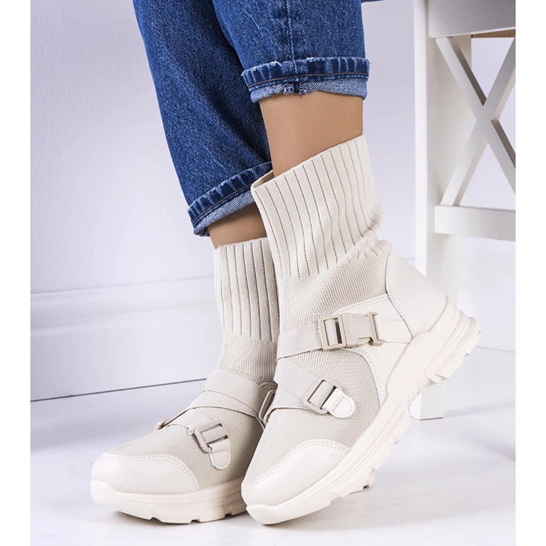 Beżowe sneakersy Saker beżowy 1