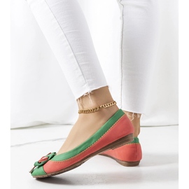 Zielone baleriny z kokardką Eske 1