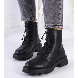 Czarne botki eko-skóra Cesterfield 1