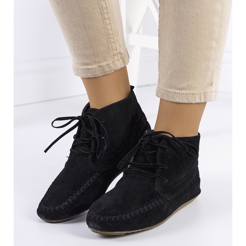 Czarne botki eko-zamsz Lalo 1